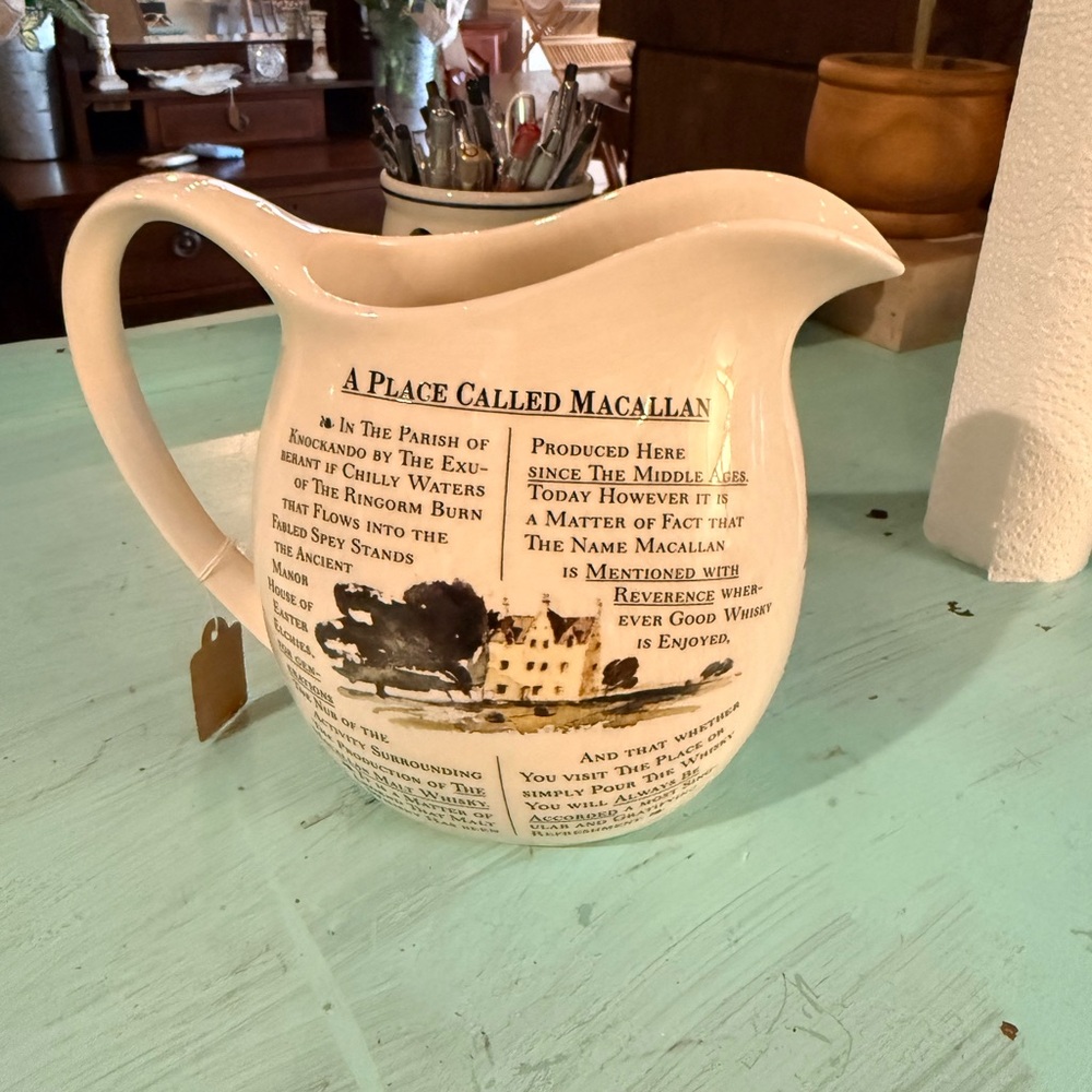 Vintage Macallan Whiskey  Pitcher